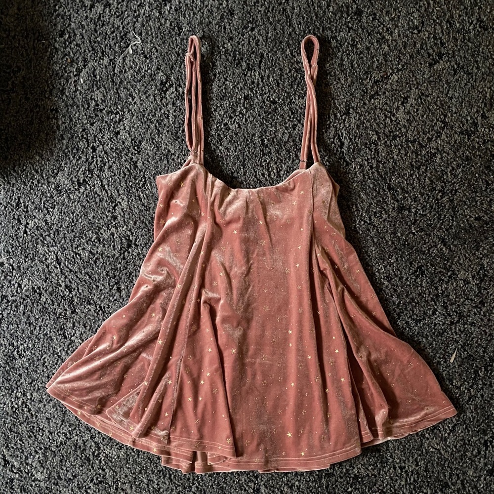 YOINS Pink Velvet Suspender Skirt